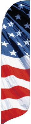 [Stars and Stripes Wavy Blade Flag]