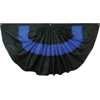 [Thin Blue Line Pleated Fan]