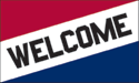 [Welcome Diagonal Nylon Flag]