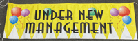 Under New Management - 2x7' Vinyl Banner