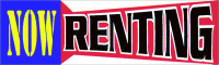 Now Renting Vinyl Banner