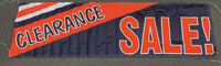 Clearance Sale R/W/B Vinyl Banner