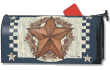 [Blue Barn Star Mailbox Cover]