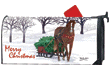 [Horse Drawn Sled Mailbox Cover]