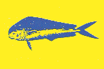 Dolphin fisherman's catch flag