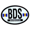 [Barbados Oval Reflective Decal]