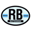 [Botswana Oval Reflective Decal]