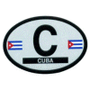 [Cuba Oval Reflective Decal]