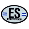 [El Salvador Oval Reflective Decal]