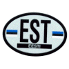 [Estonia Oval Reflective Decal]