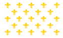 [Fleur-de-Lis 23 Gold on White Flag]