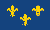 Fleur-de-Lis 3 Gold on Blue flag