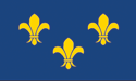 [Fleur-de-Lis 3 Gold on Blue Flag]