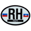 [Haiti Oval Reflective Decal]