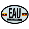 [Uganda Oval Reflective Decal]