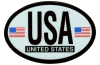 Reflective Oval U.S. decal