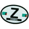 [Zambia Oval Reflective Decal]