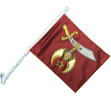 [Shriner Maroon Car Flag]