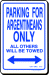 Argentina Parking Sign