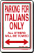 Italian Parking Sign