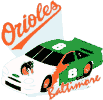 Orioles Race Car pin