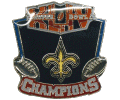 Super Bowl 44 Champion Saints Balls Pin