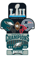 Super Bowl 52 XL Champion Eagles Trophy Pin