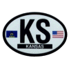 [Kansas Oval Reflective Decal]