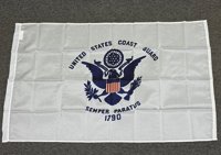 3x5' Coast Guard flag with sleeve