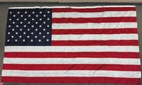 6x10' U.S. flag with 5 grommets on top header